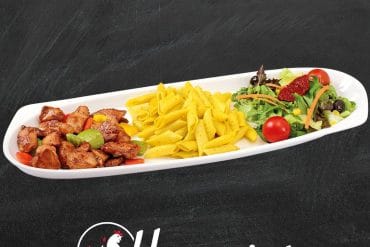 Gourmet Chicken – halal Hähnchen mit Champignons und Paprika, Henpoint Ulm
