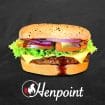 Halal Cheeseburger mit Schmelzkäse und Beef-Patty, Henpoint Ulm